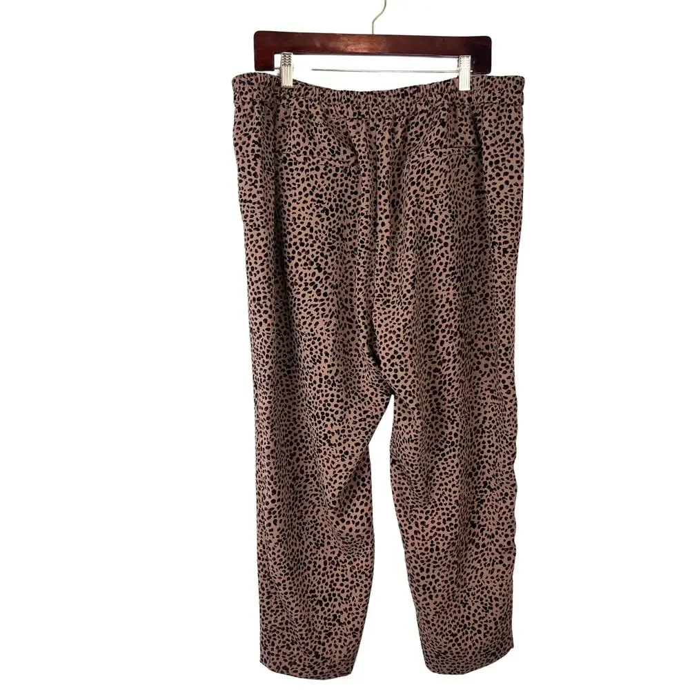 J.Crew Jamie Pant Leopard Print High Rise Cropped Pants Size 16 - Picture 6 of 8